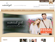Tablet Screenshot of materialgirlhandbags.com